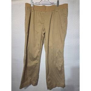 Announcements Maternity Pants XL 16/18 Mesquite Tan Stretch Cotton Full Length‎